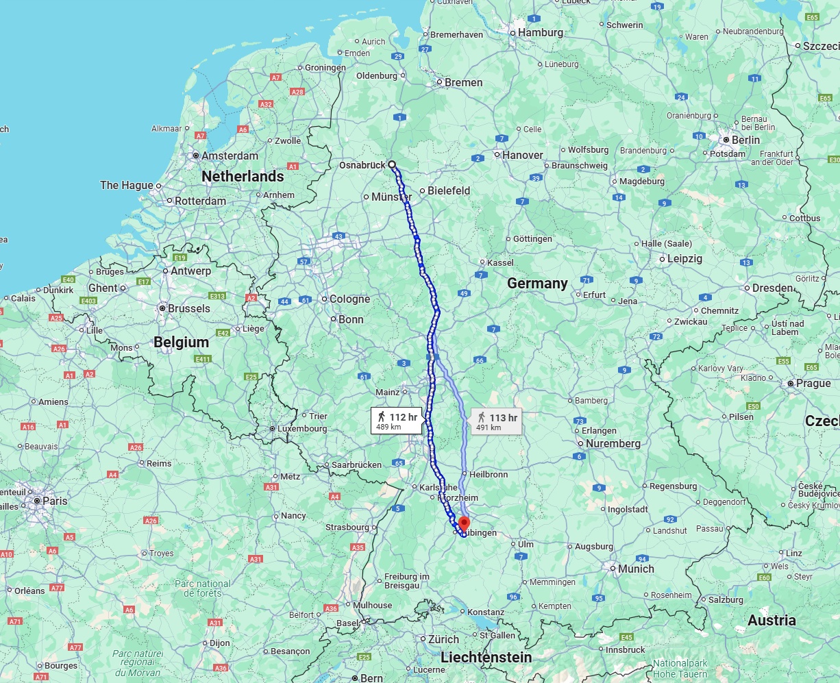 Anreise von Osnabrück Zu Reutlingen Über 
