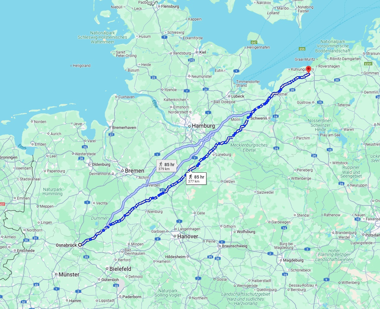 Anreise von Osnabrück Zu Rostock Über 