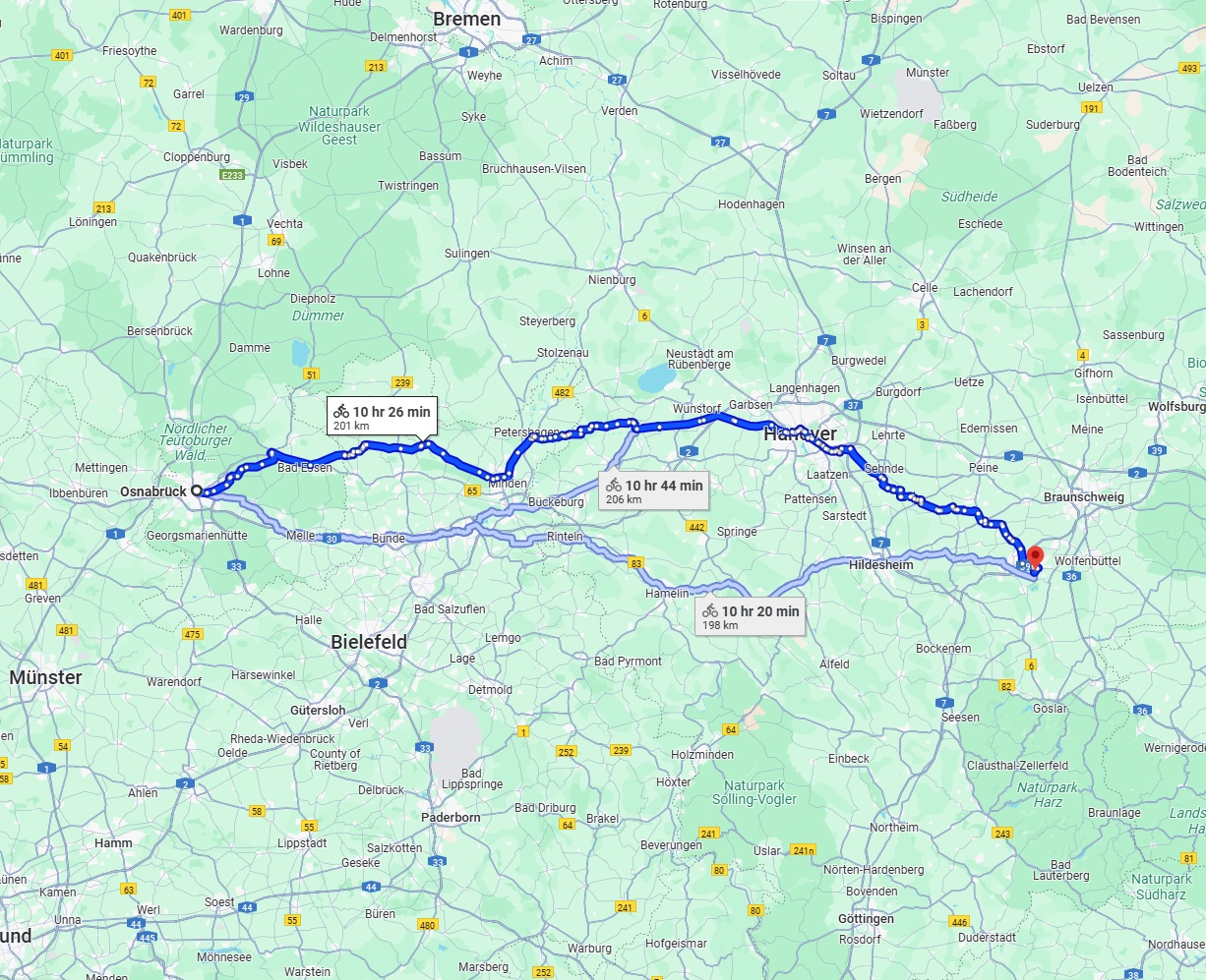 Anreise von Osnabrück Zu Salzgitter Über 