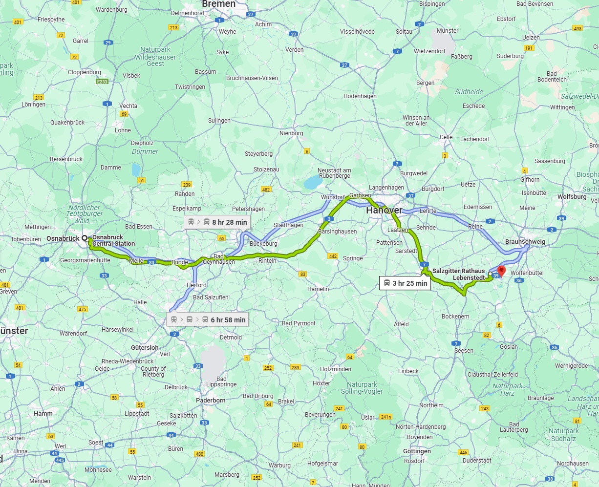 Anreise von Osnabrück Zu Salzgitter Über 