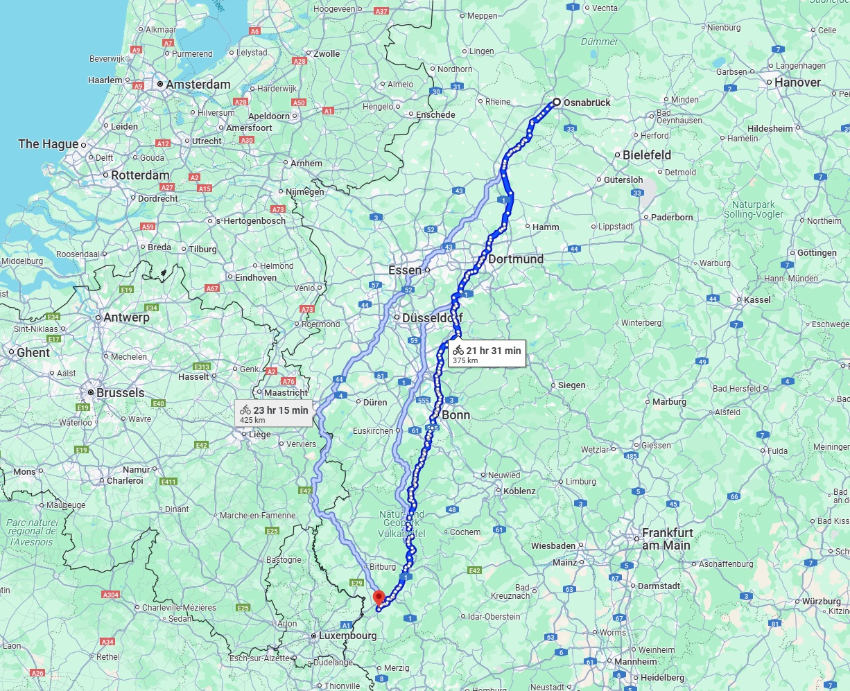 Anreise von Osnabrück Zu Trier Über 