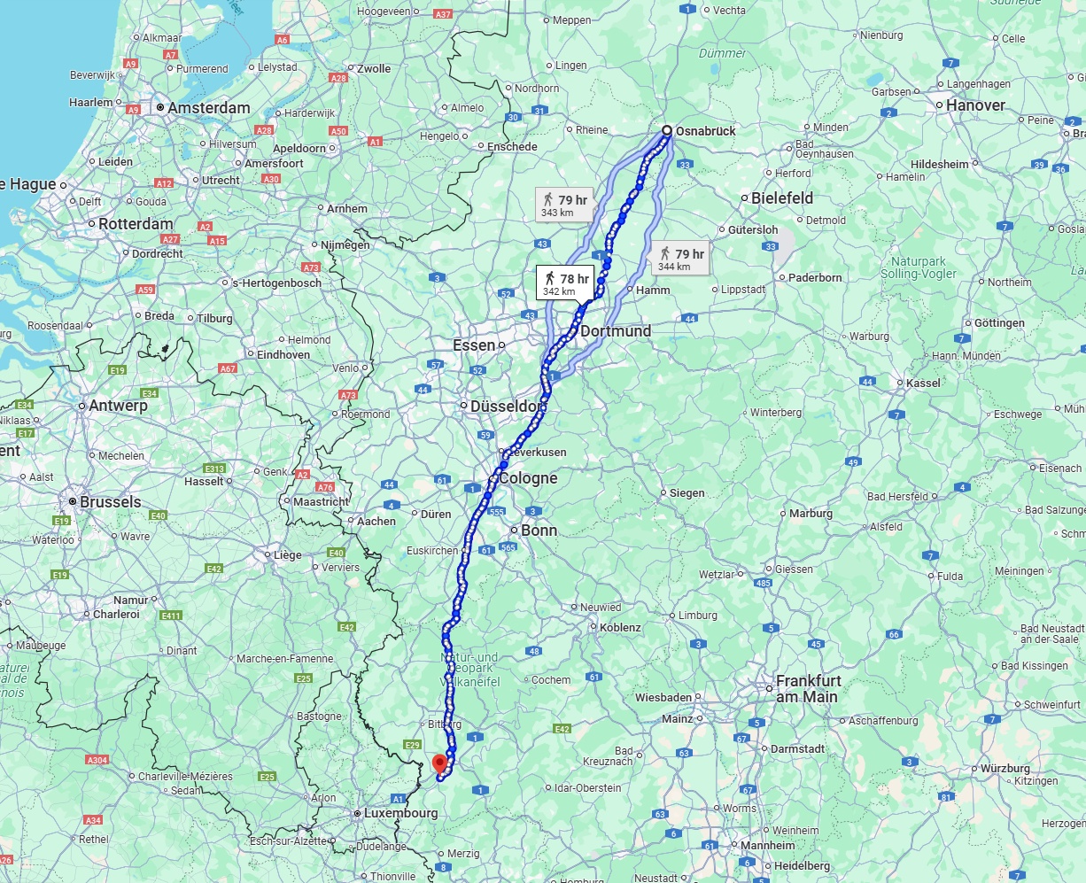 Anreise von Osnabrück Zu Trier Über 