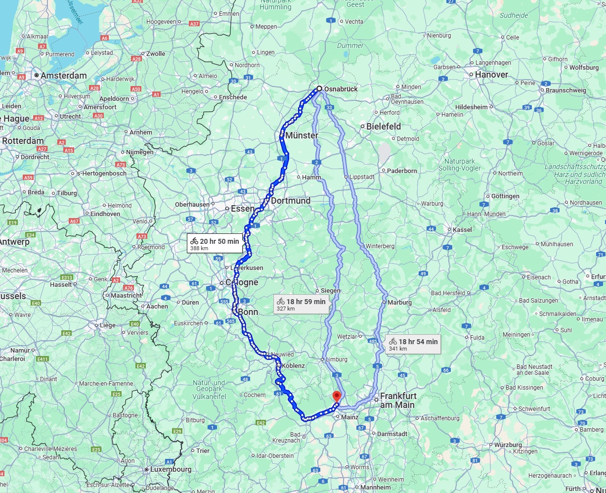 Anreise von Osnabrück Zu Wiesbaden Über 