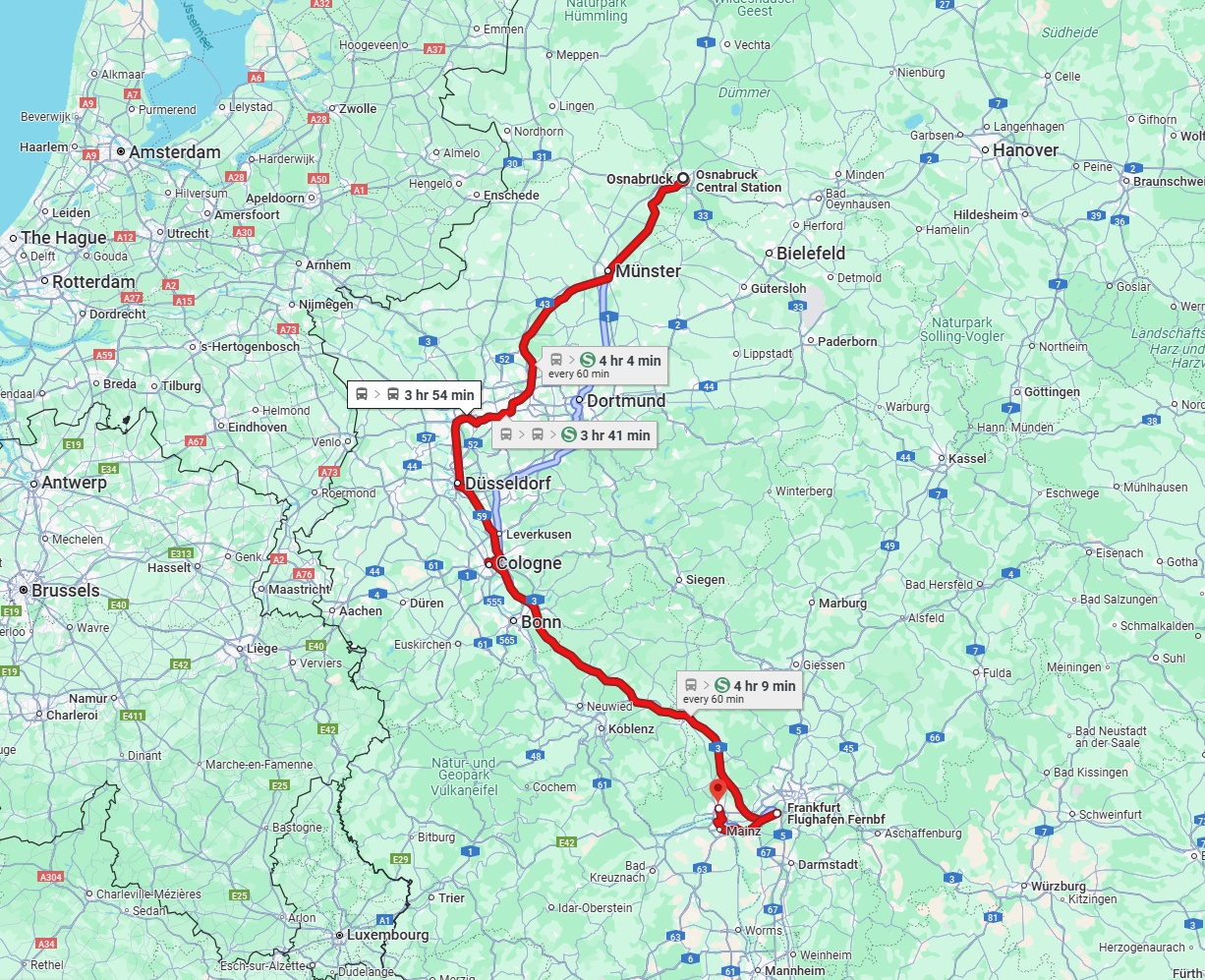 Anreise von Osnabrück Zu Wiesbaden Über 