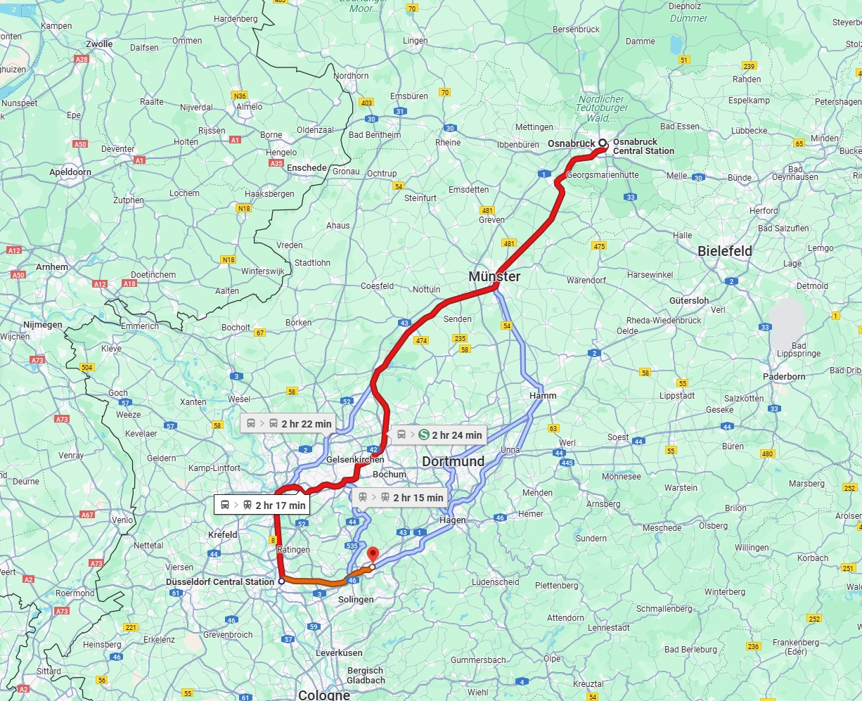 Anreise von Osnabrück Zu Wuppertal Über 