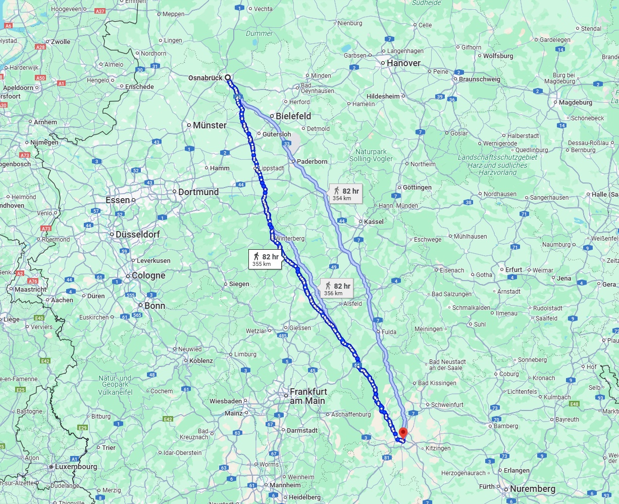 Anreise von Osnabrück Zu Würzburg Über 