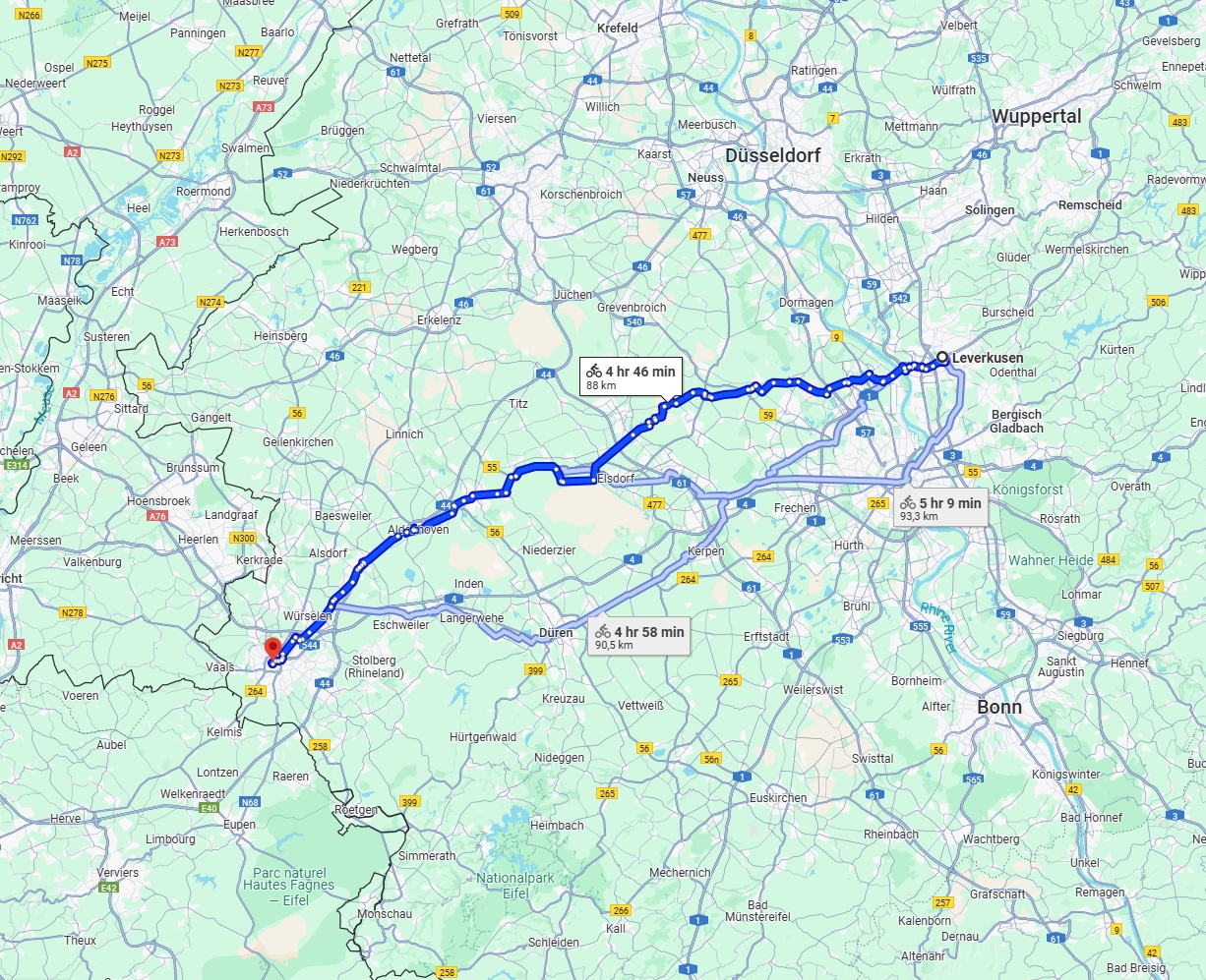 Anreise von Leverkusen Zu Aachen Über 
