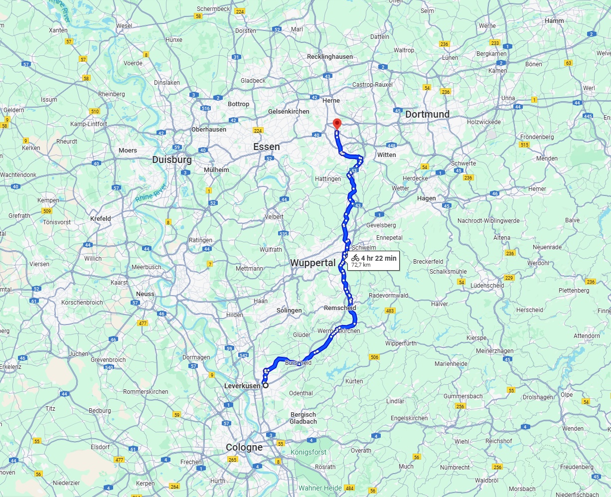 Anreise von Leverkusen Zu Bochum Über 