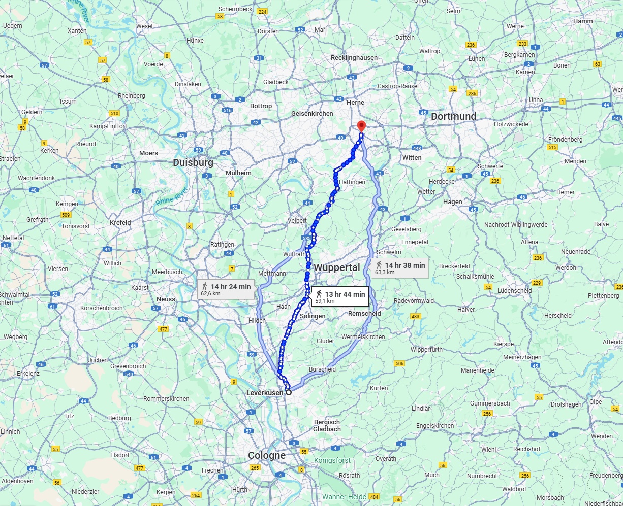 Anreise von Leverkusen Zu Bochum Über 