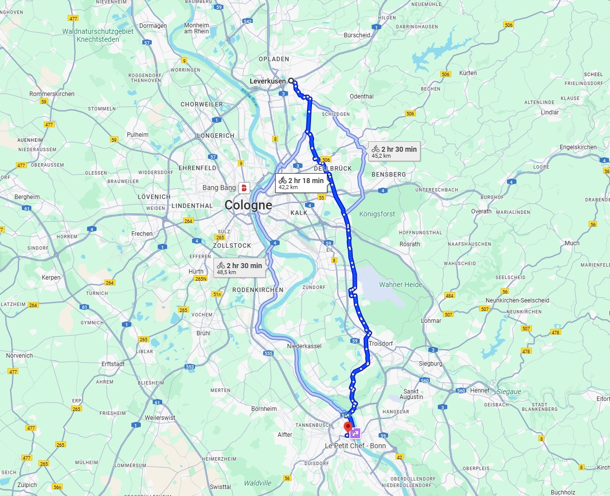 Anreise von Leverkusen Zu Bonn Über 