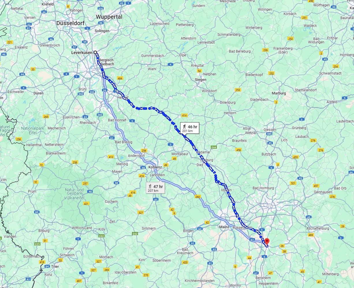 Anreise von Leverkusen Zu Darmstadt Über 