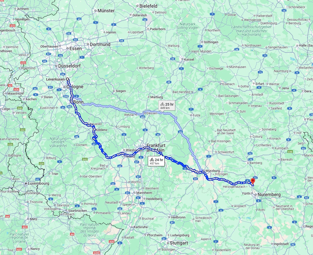Anreise von Leverkusen Zu Erlangen Über 