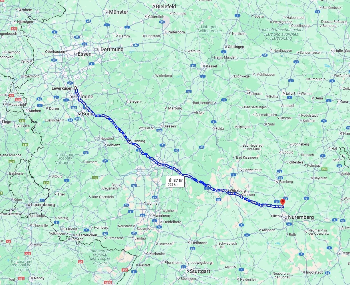 Anreise von Leverkusen Zu Erlangen Über 