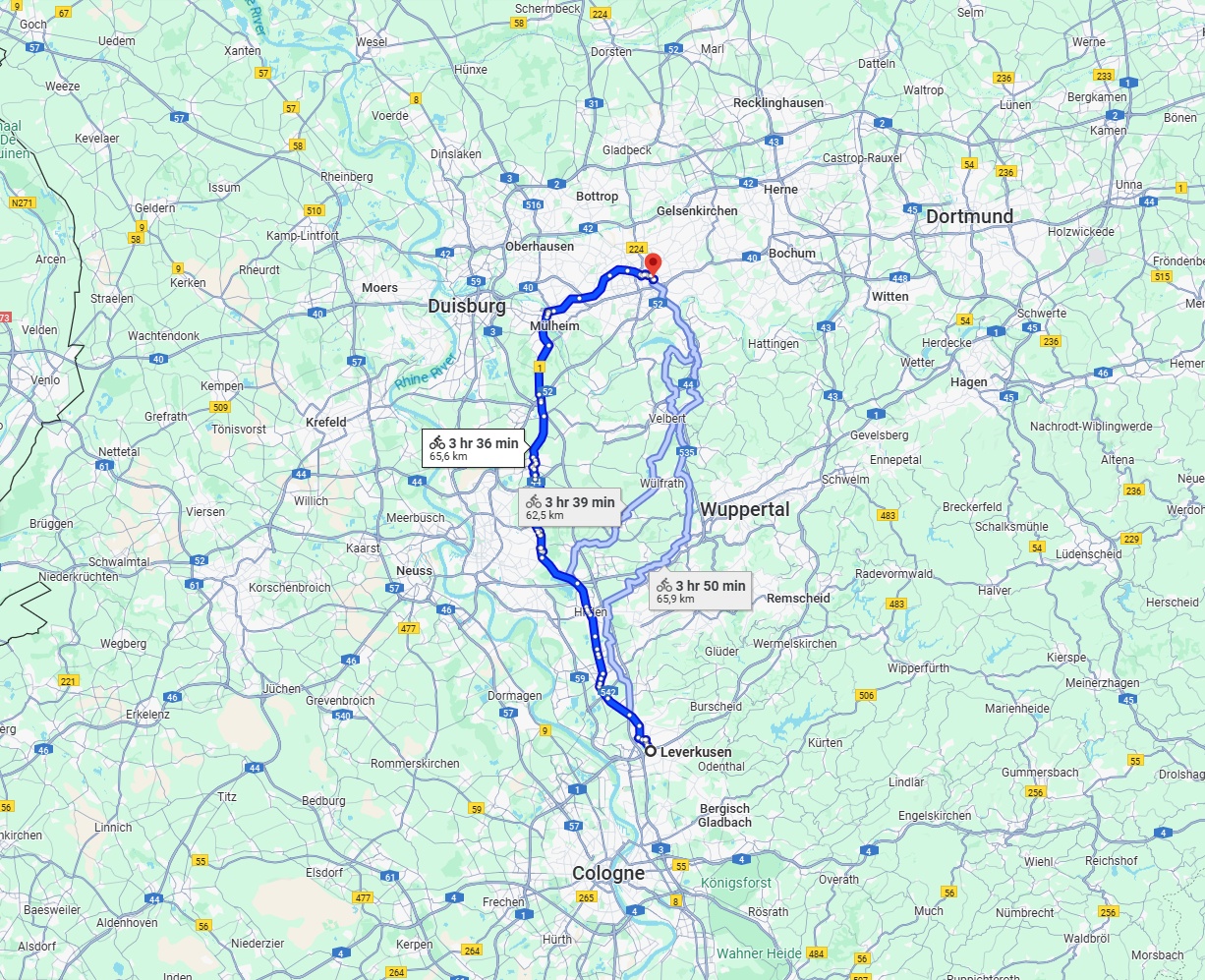 Anreise von Leverkusen Zu Essen Über 