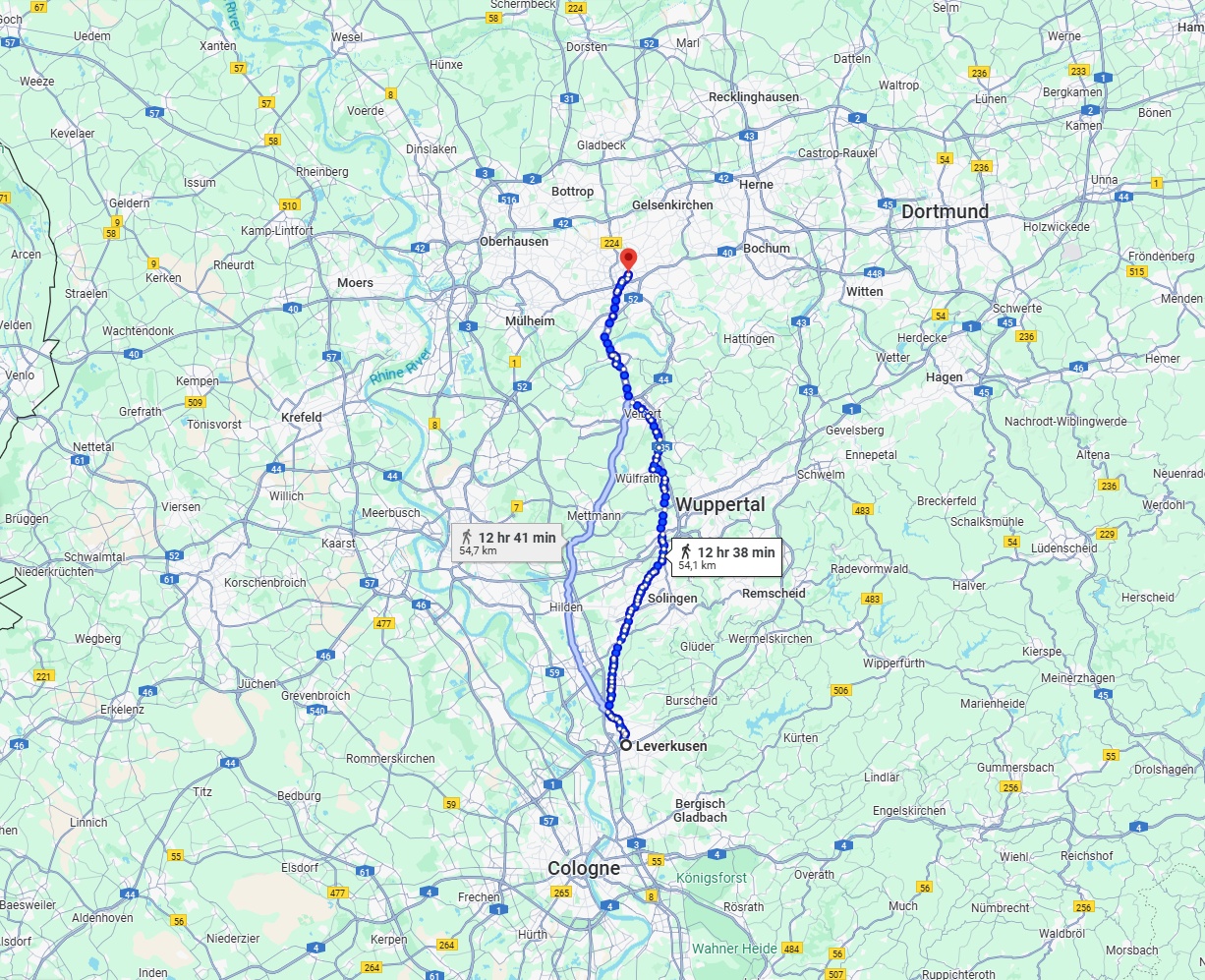 Anreise von Leverkusen Zu Essen Über 