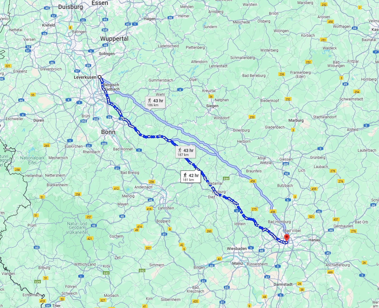 Anreise von Leverkusen Zu Frankfurt am Main Über 