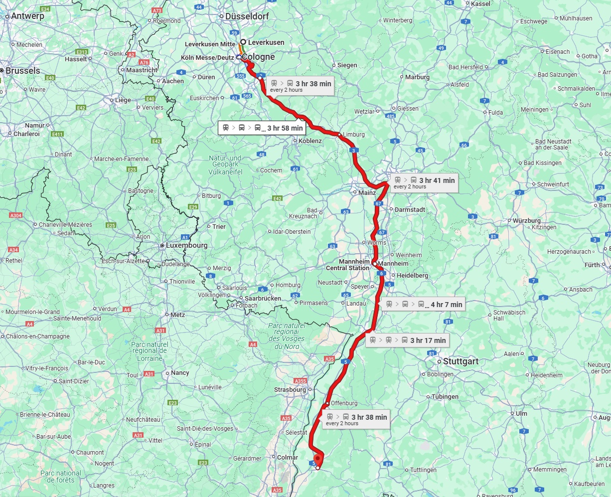 Anreise von Leverkusen Zu Freiburg im Breisgau Über 