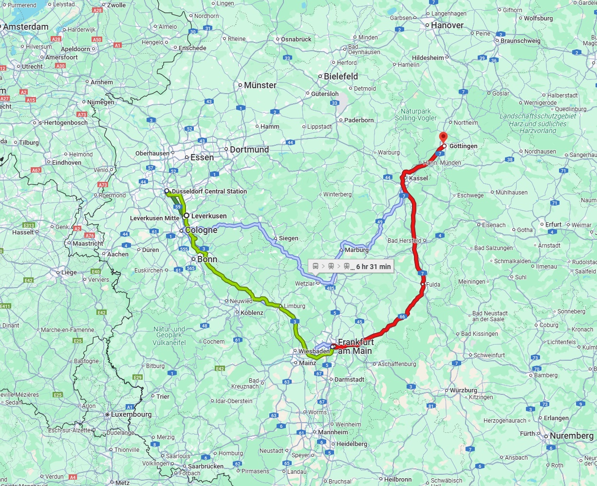Anreise von Leverkusen Zu Göttingen Über 