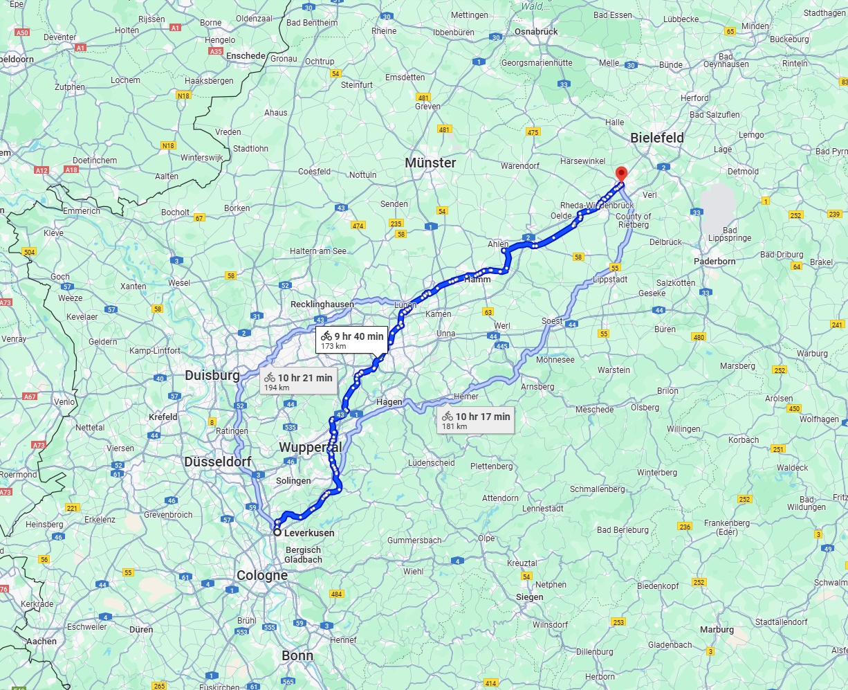 Anreise von Leverkusen Zu Gütersloh Über 