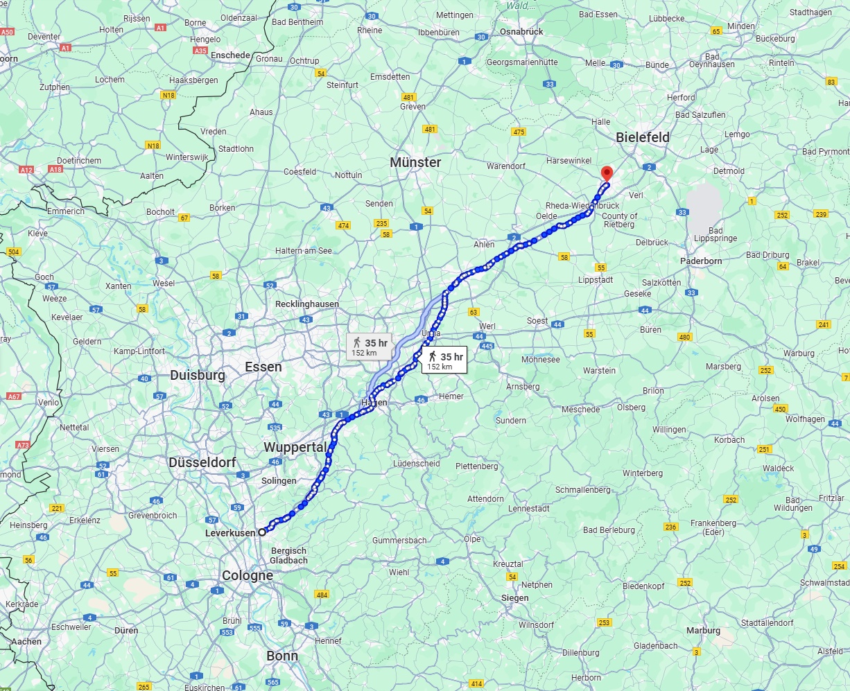 Anreise von Leverkusen Zu Gütersloh Über 