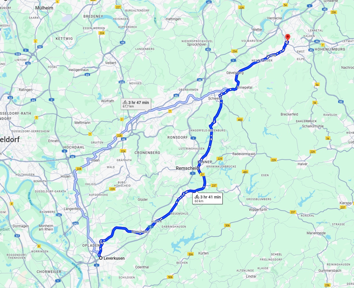 Anreise von Leverkusen Zu Hagen Über 