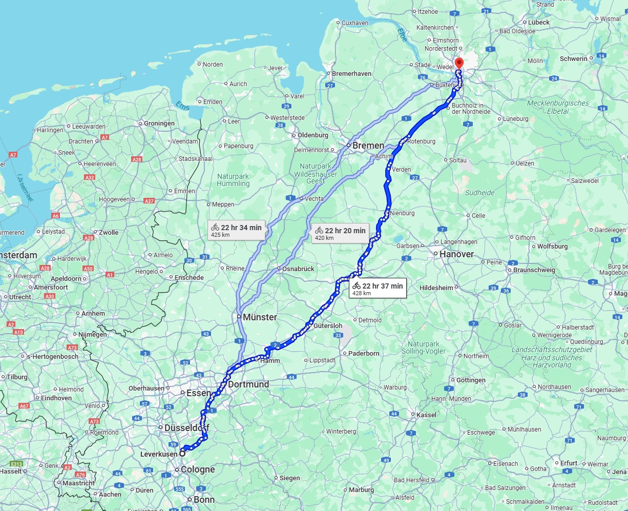 Anreise von Leverkusen Zu Hamburg Über 
