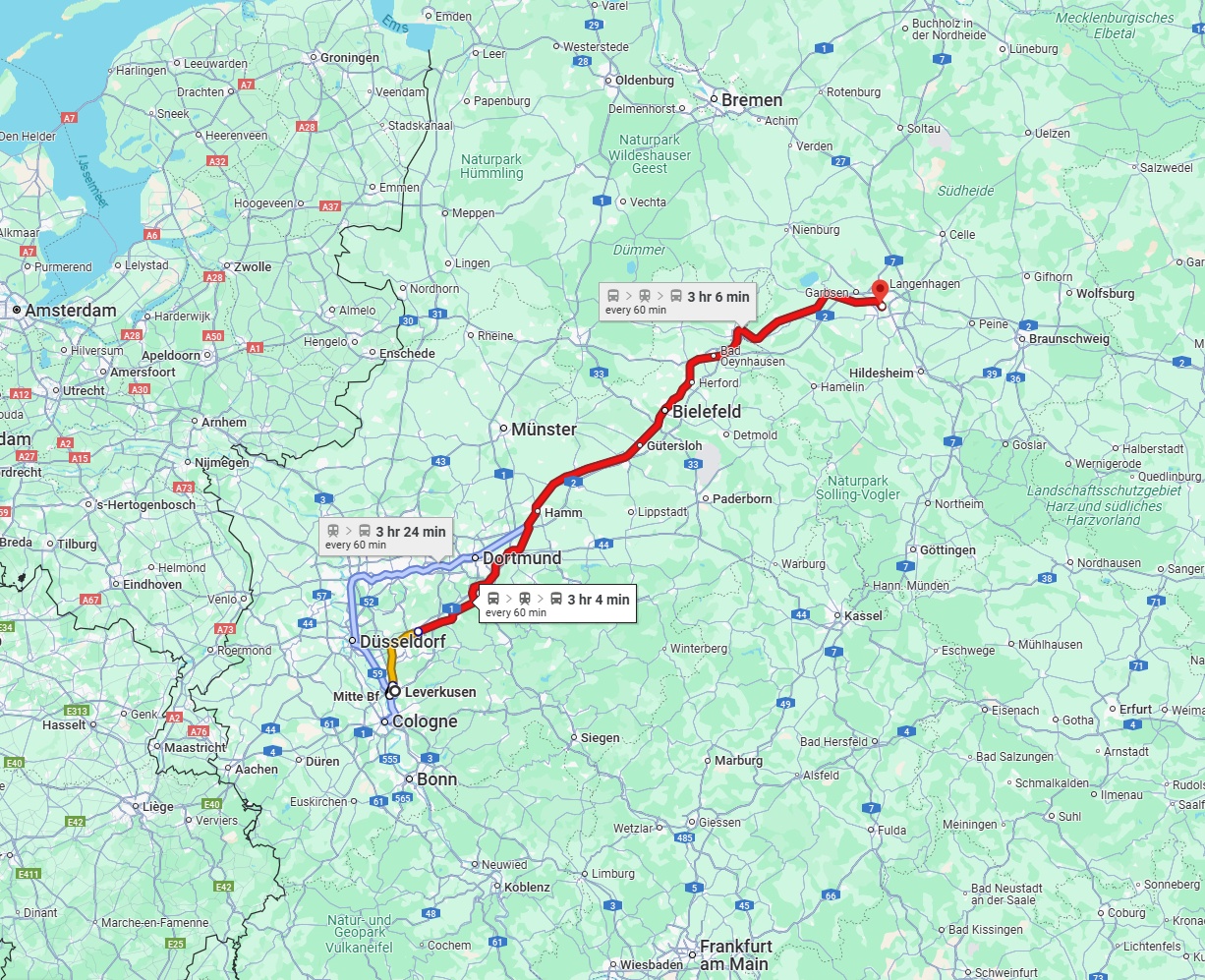 Anreise von Leverkusen Zu Hannover Über 
