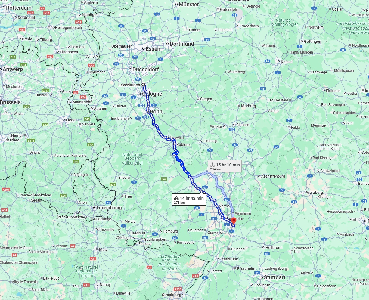 Anreise von Leverkusen Zu Heidelberg Über 
