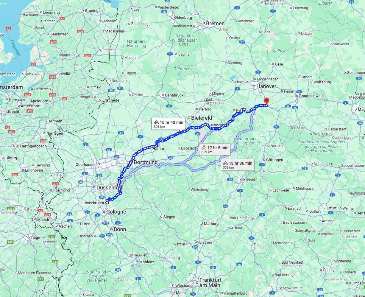 Anreise von Leverkusen Zu Hildesheim Über 