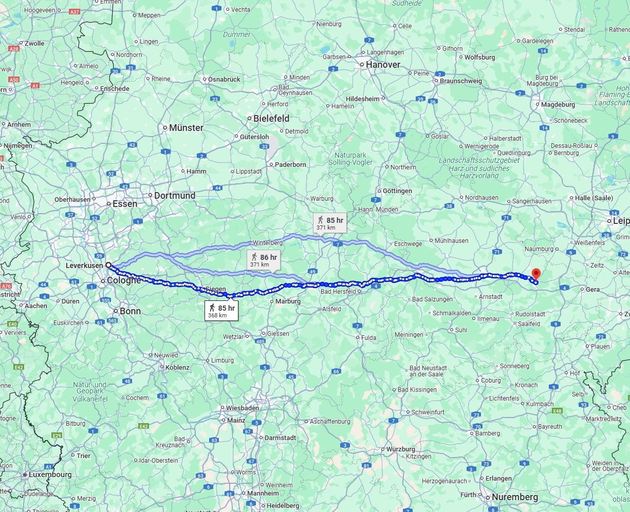 Anreise von Leverkusen Zu Jena Über 