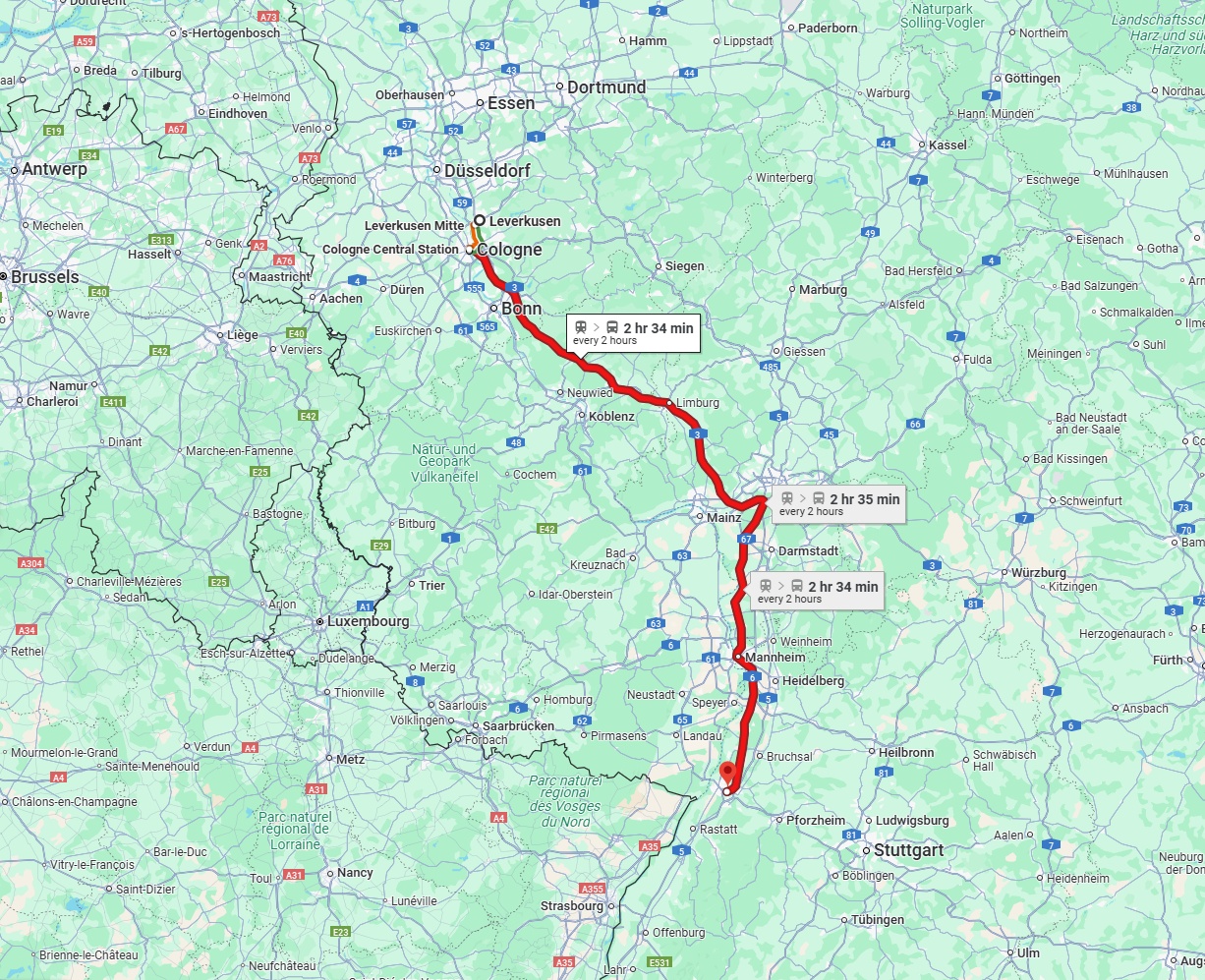 Anreise von Leverkusen Zu Karlsruhe Über 