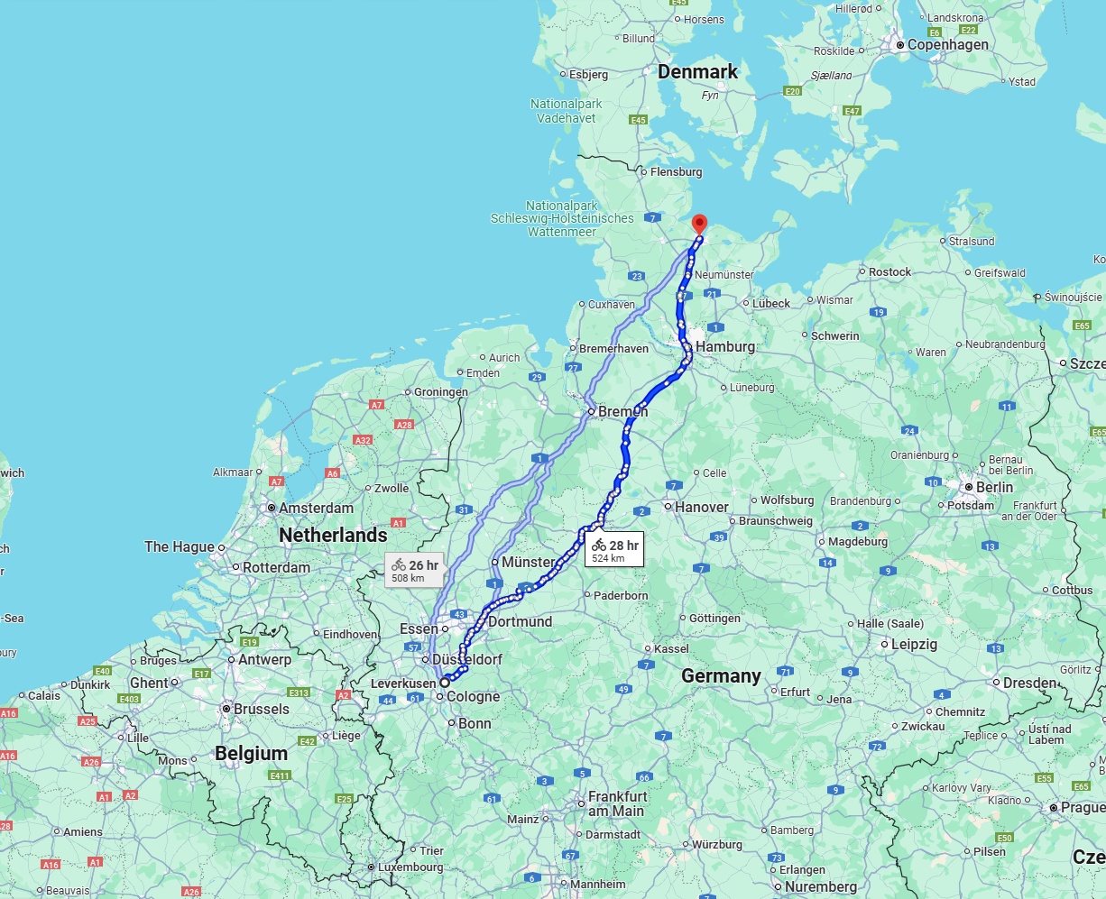 Anreise von Leverkusen Zu Kiel Über 