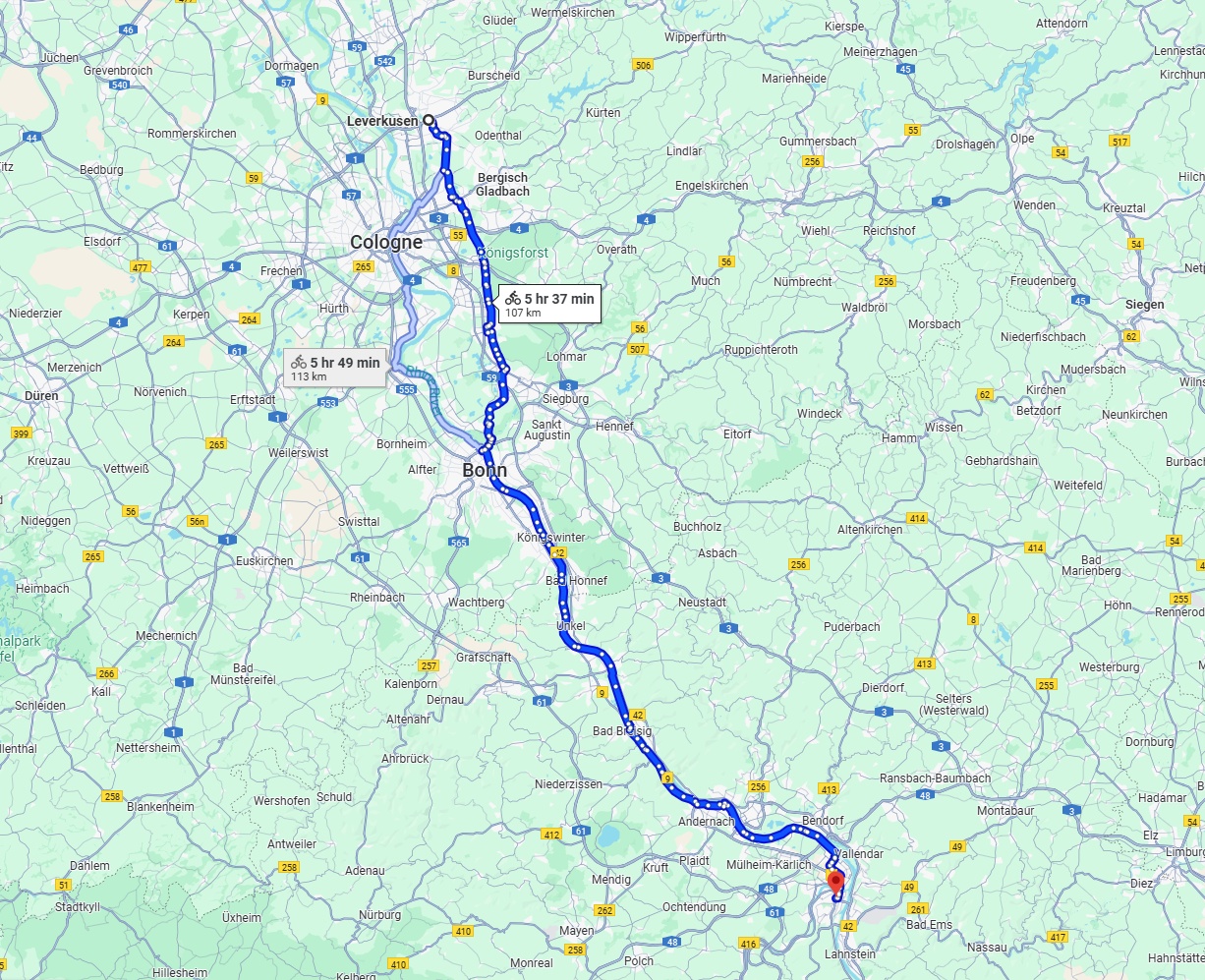 Anreise von Leverkusen Zu Koblenz Über 