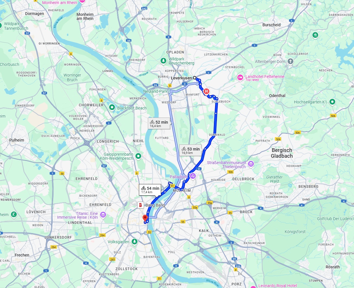 Anreise von Leverkusen Zu Köln Über 