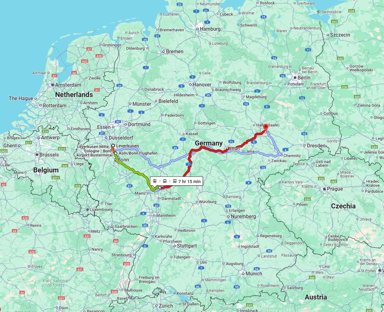 Anreise von Leverkusen Zu Leipzig Über 