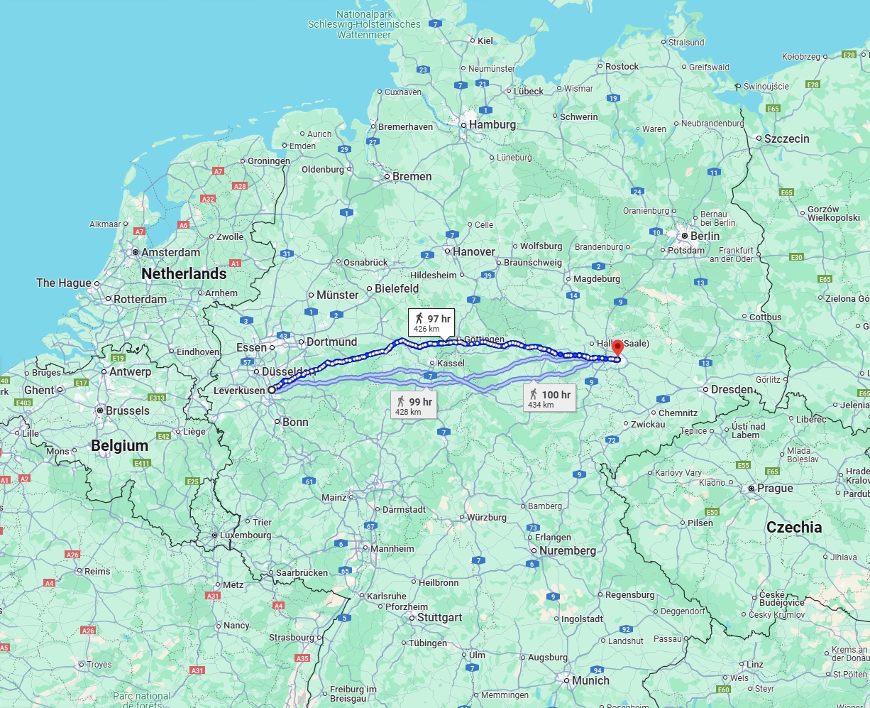 Anreise von Leverkusen Zu Leipzig Über 