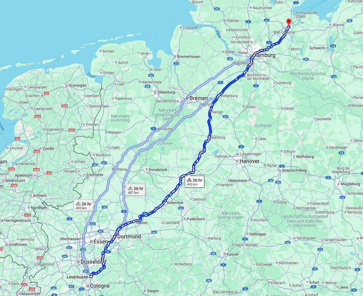 Anreise von Leverkusen Zu Lübeck Über 