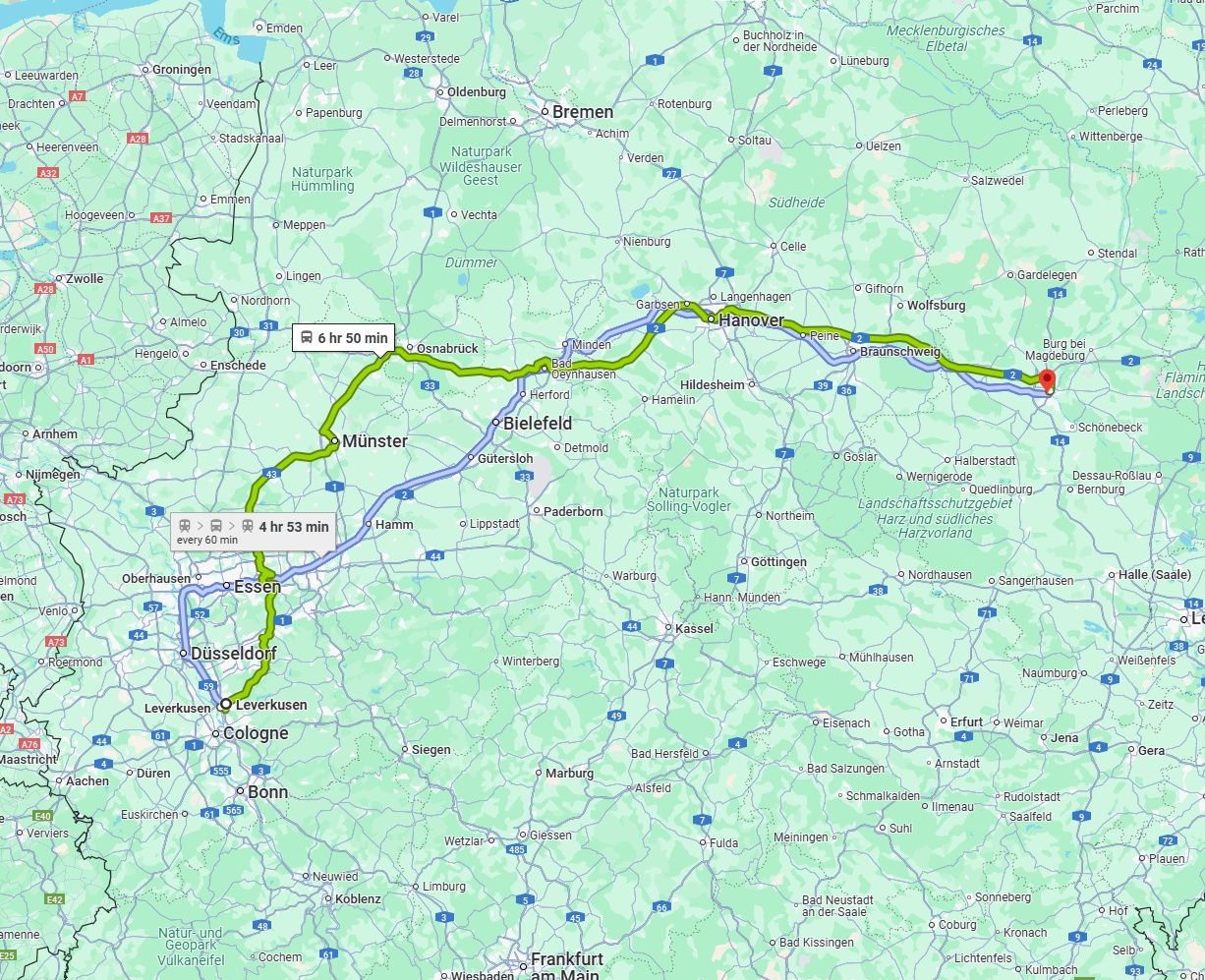Anreise von Leverkusen Zu Magdeburg Über 