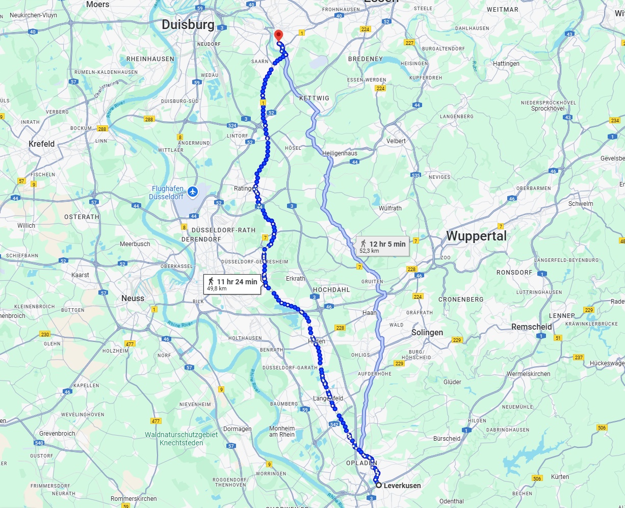 Anreise von Leverkusen Zu Mülheim an der Ruhr Über 