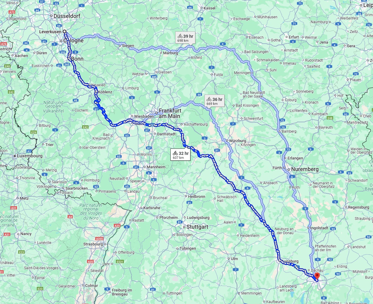 Anreise von Leverkusen Zu München Über 