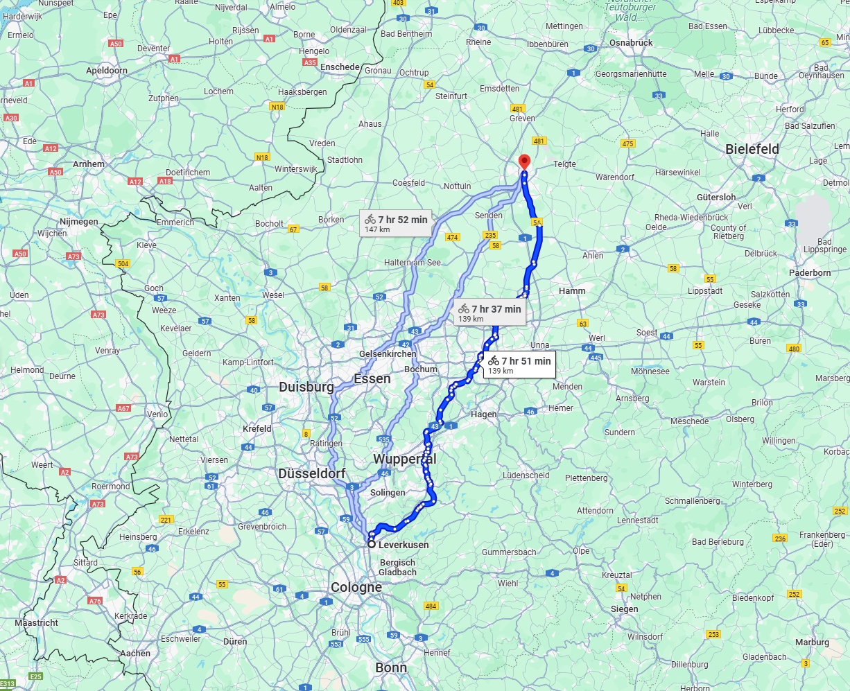 Anreise von Leverkusen Zu Münster Über 