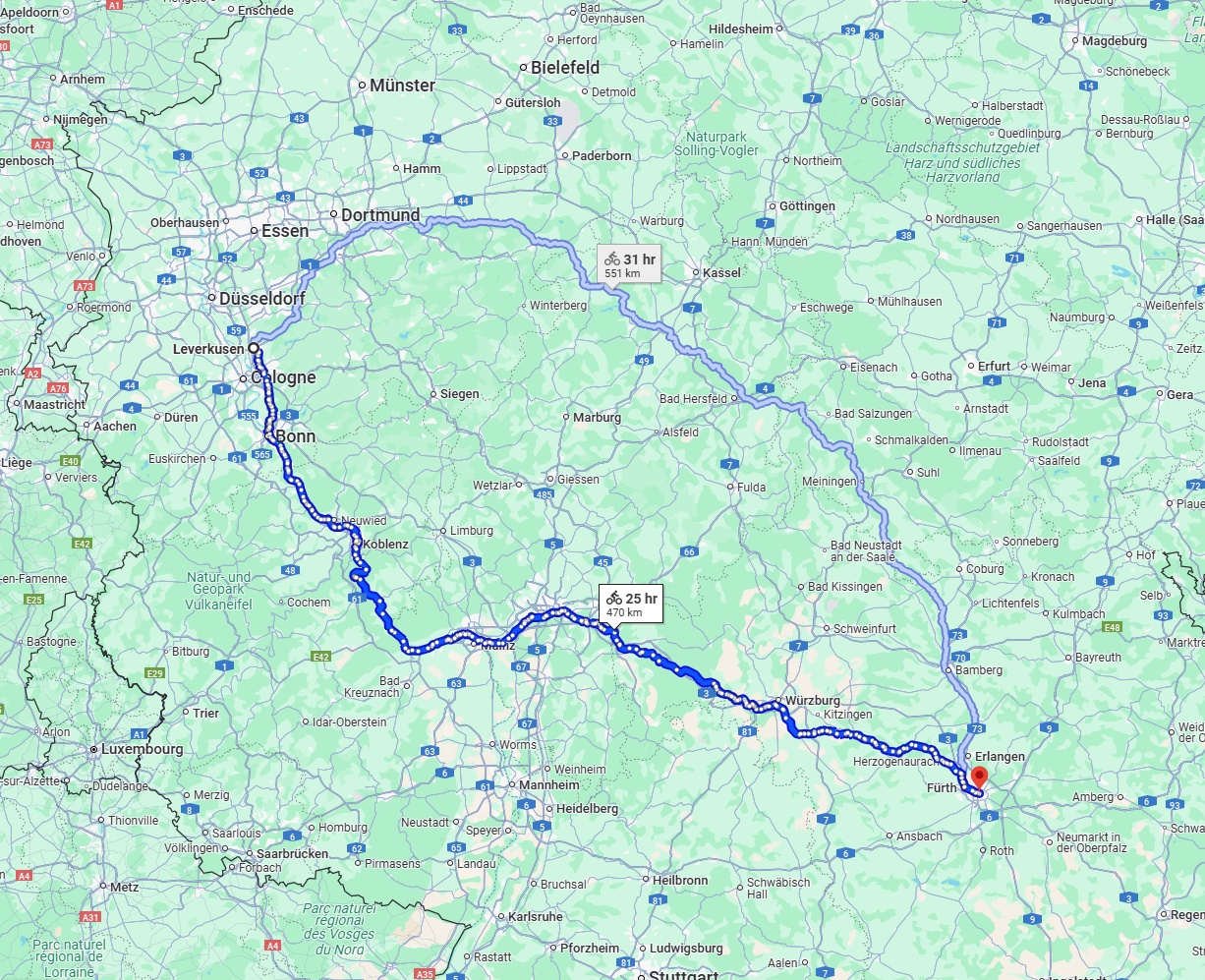 Anreise von Leverkusen Zu Nürnberg Über 