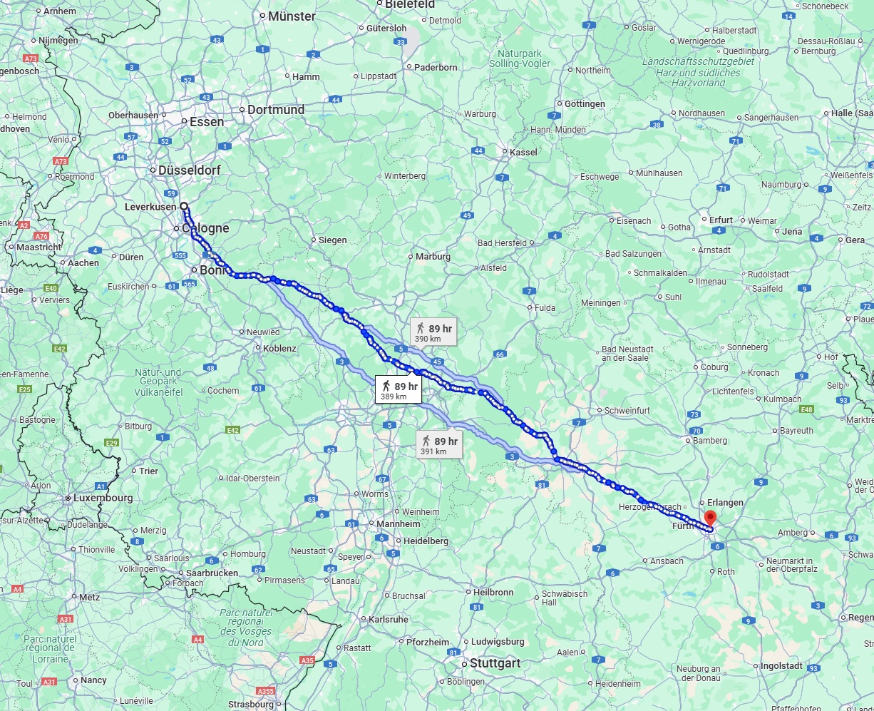 Anreise von Leverkusen Zu Nürnberg Über 