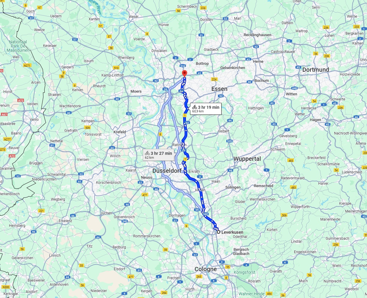 Anreise von Leverkusen Zu Oberhausen Über 