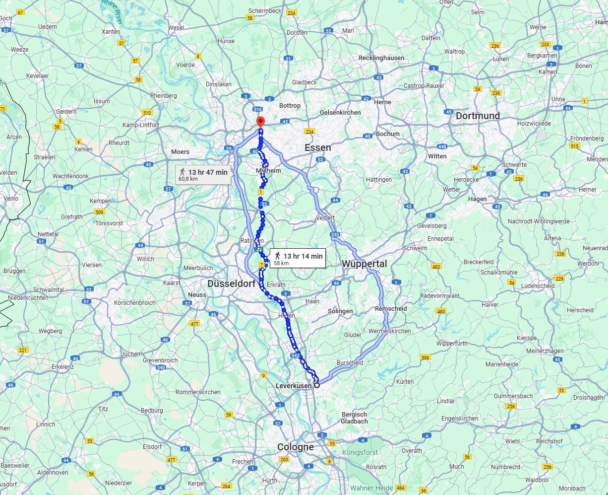 Anreise von Leverkusen Zu Oberhausen Über 