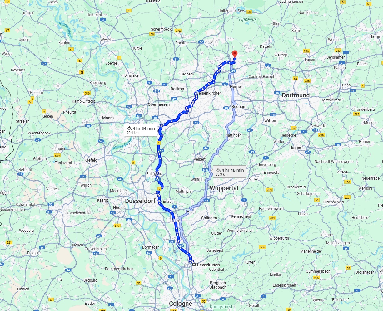 Anreise von Leverkusen Zu Recklinghausen Über 