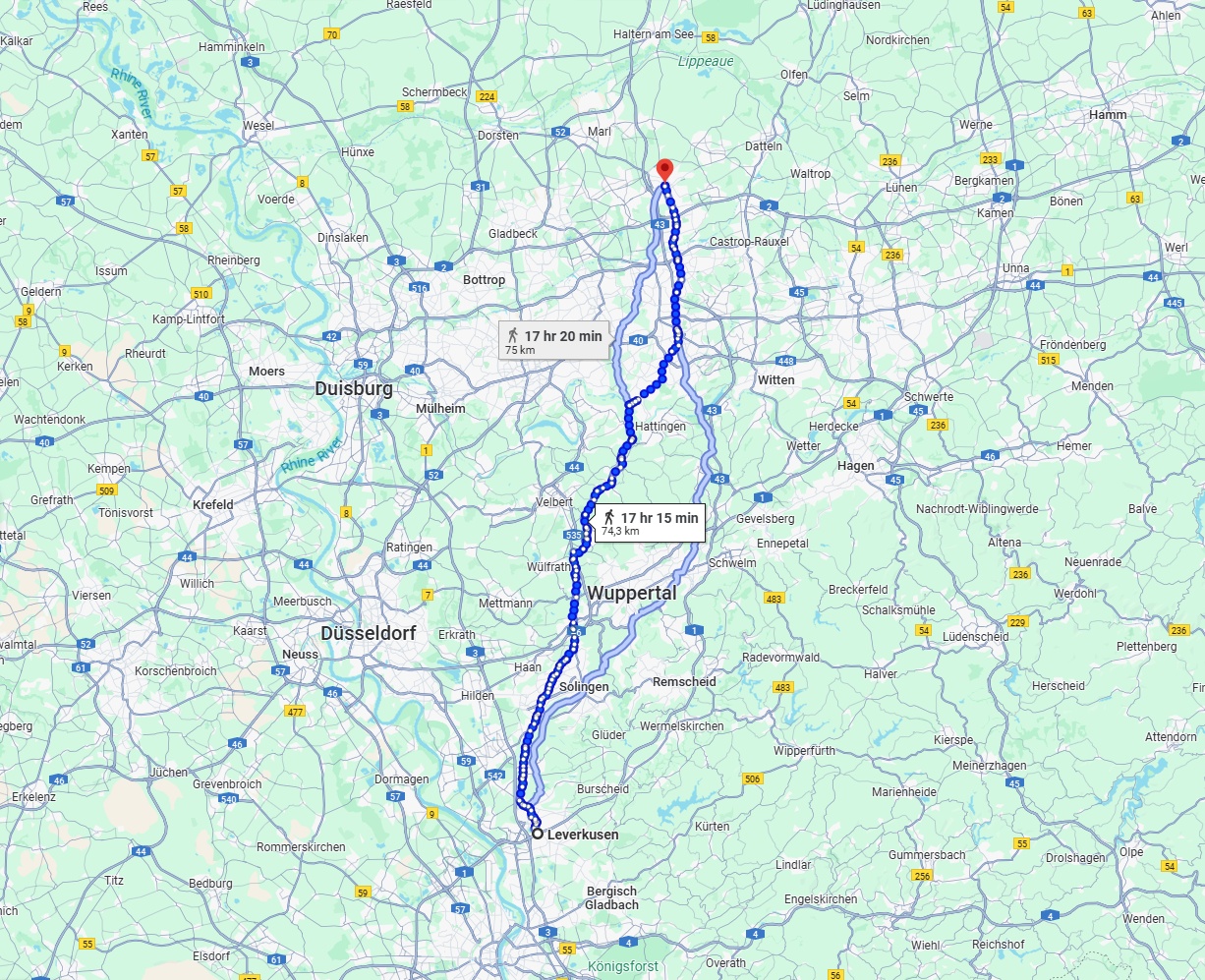 Anreise von Leverkusen Zu Recklinghausen Über 