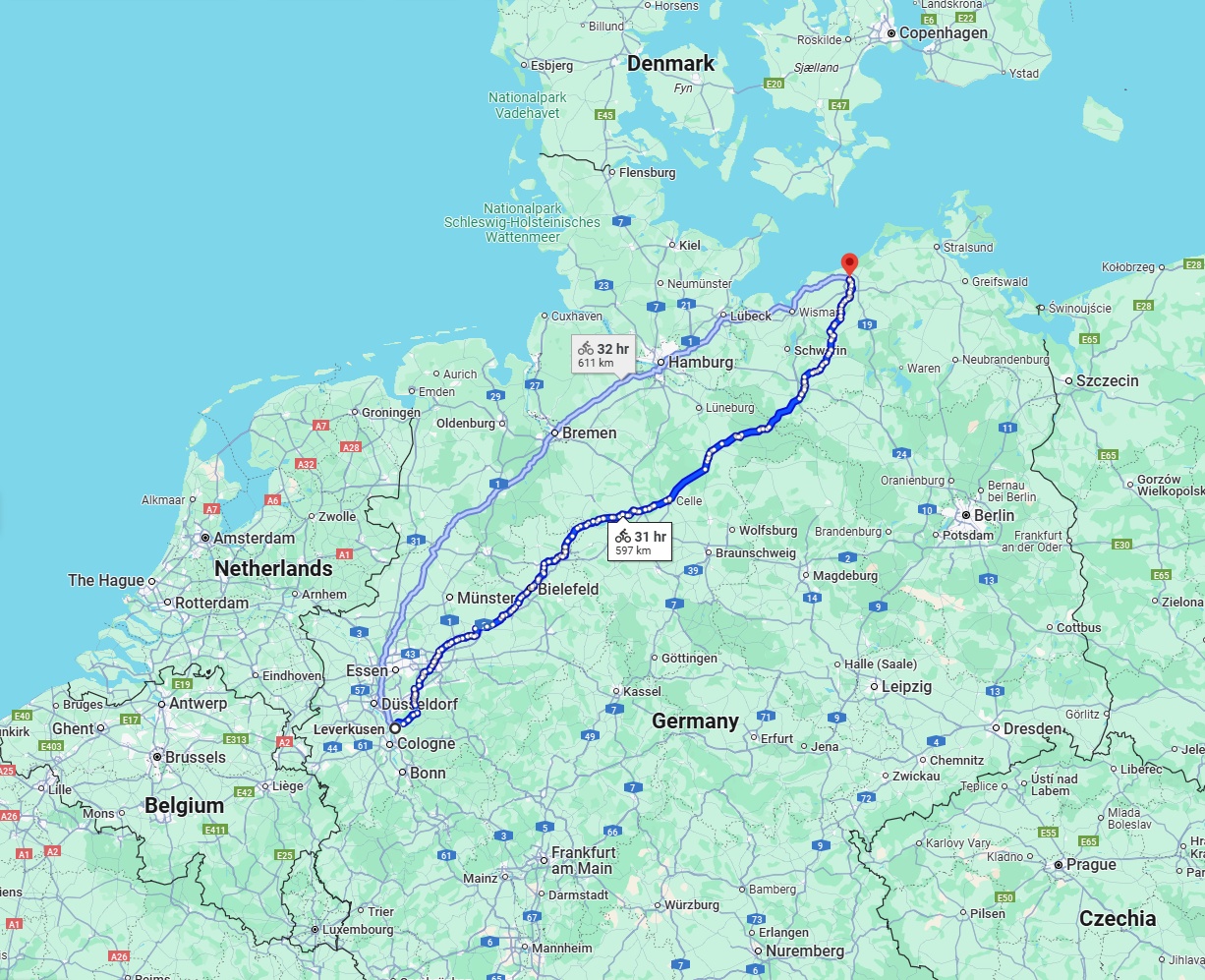 Anreise von Leverkusen Zu Rostock Über 