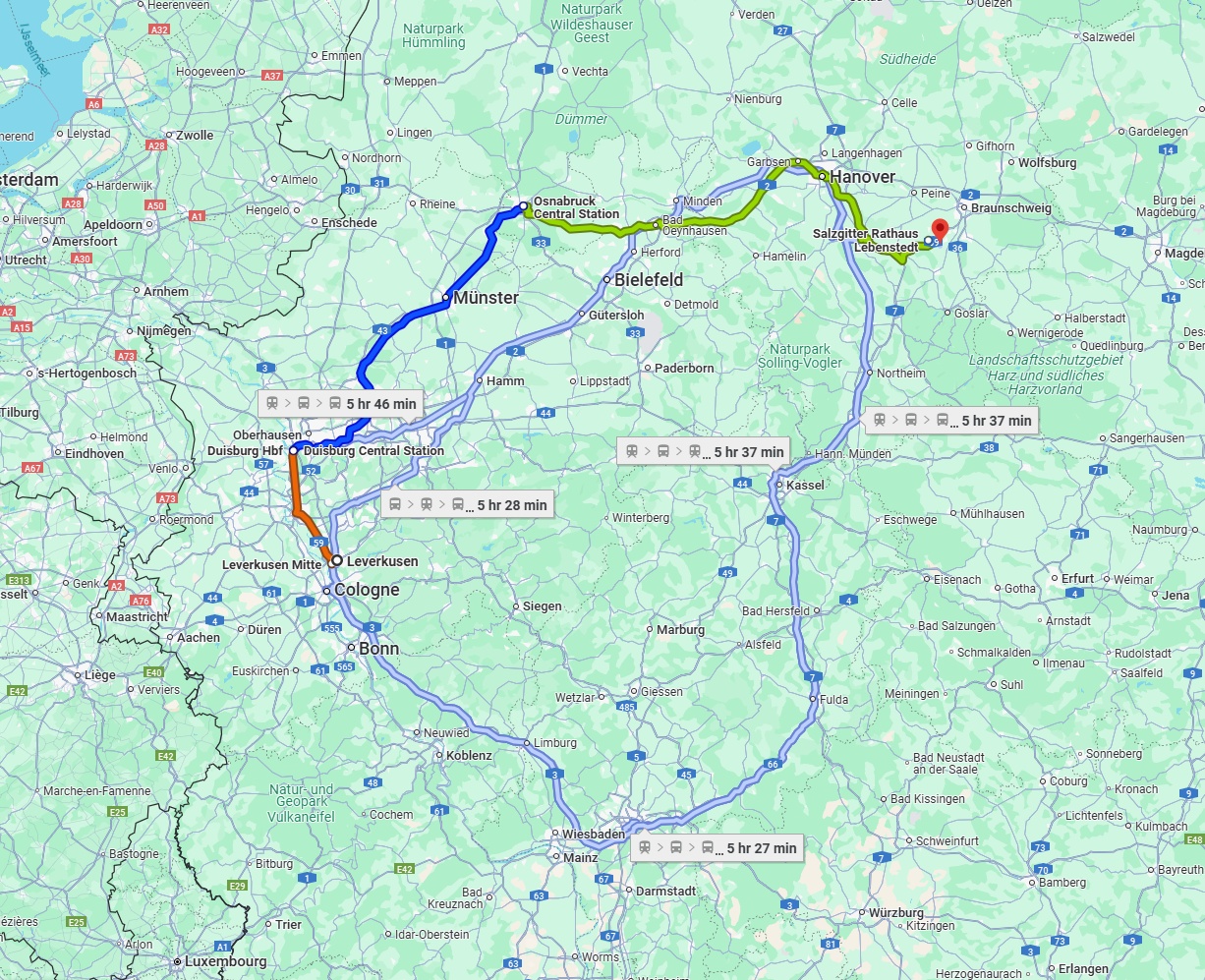 Anreise von Leverkusen Zu Salzgitter Über 