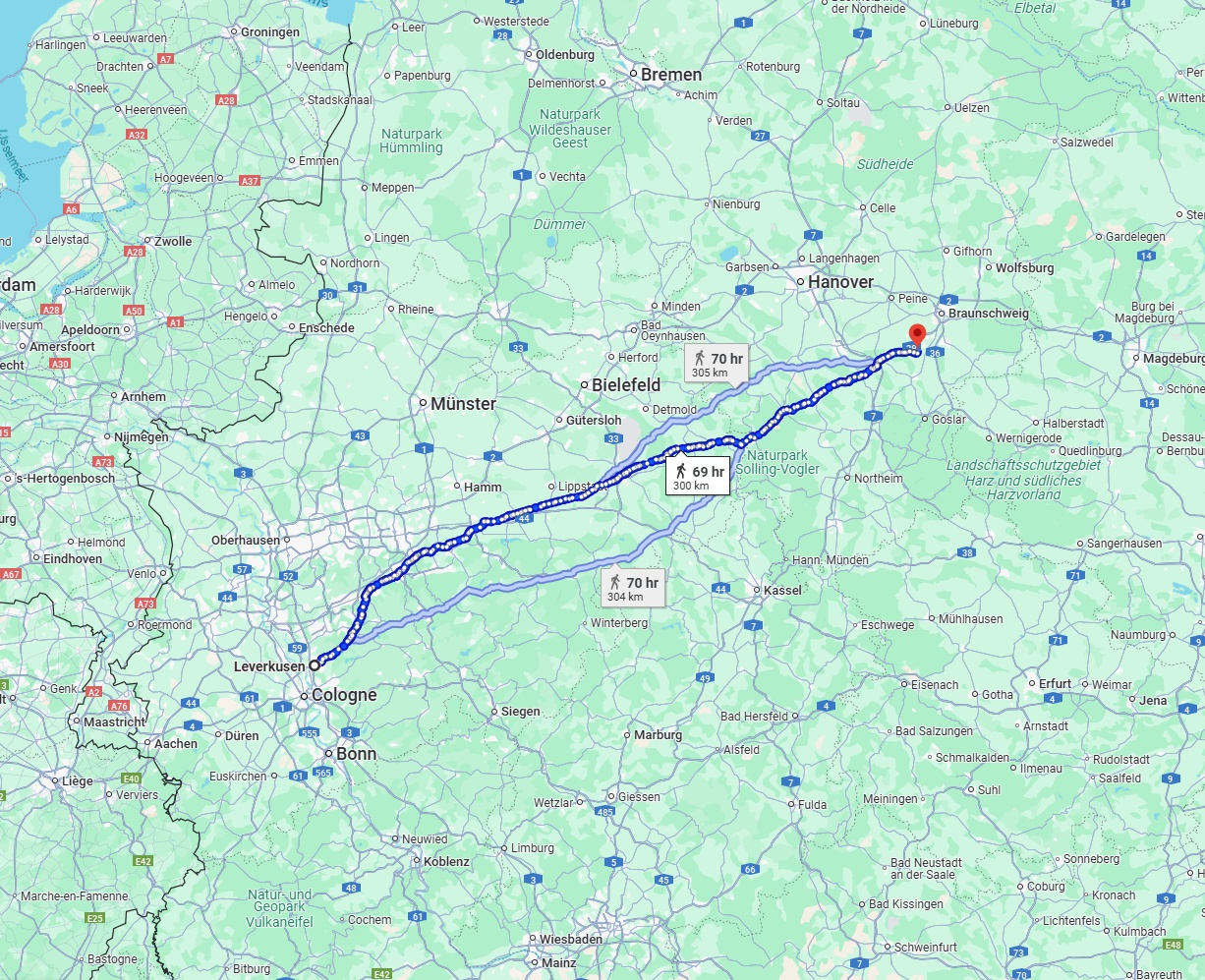 Anreise von Leverkusen Zu Salzgitter Über 